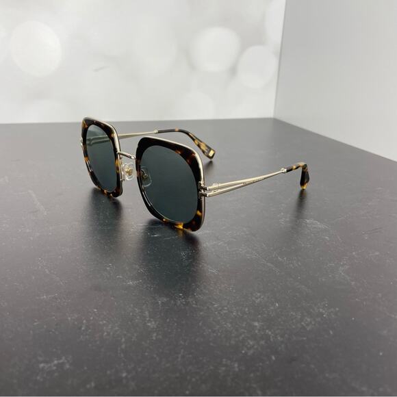 Marc Jacobs MJ1101/S 086QT Oversized Havana Metal Sunglasses Sz 53-24-145 - Picture 2 of 8